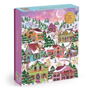 Pussel 1000 bitar folierade Snowcap Village 1
