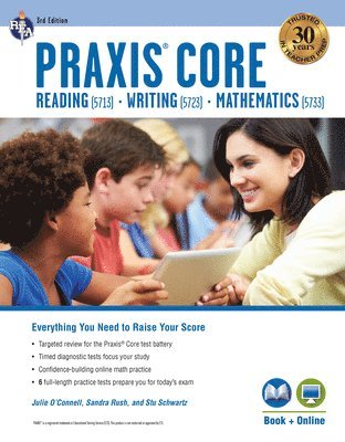 bokomslag PRAXIS Core Academic Skills for Educators (5713, 5723, 5733) Book + Online, 3rd Ed.