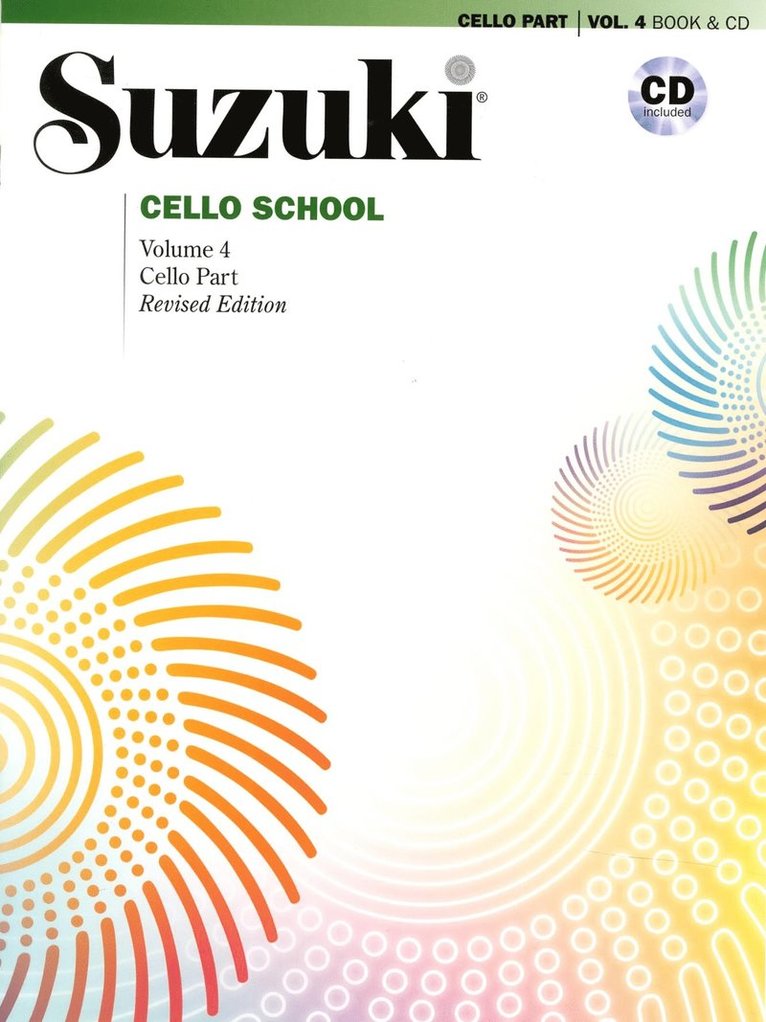 Suzuki Cello School, Vol 4: Cello Part, Book & CD 1