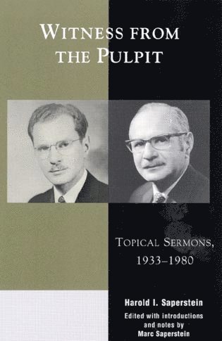 Harold I. Saperstein, Marc Saperstein - Witness from the Pulpit, Häftad