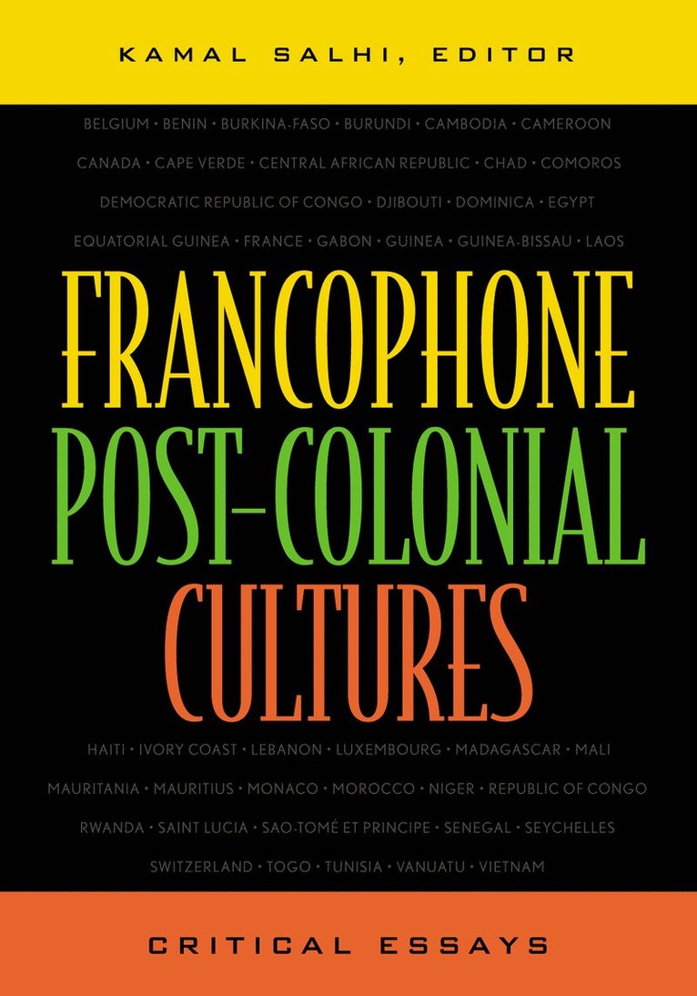 Francophone Post-Colonial Cultures 1