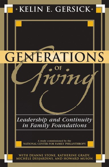 bokomslag Generations of Giving