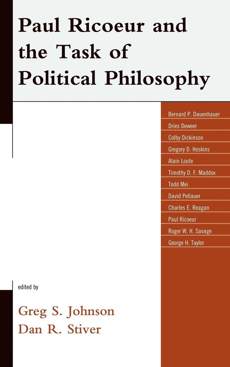 Paul Ricoeur and the Task of Political Philosophy 1