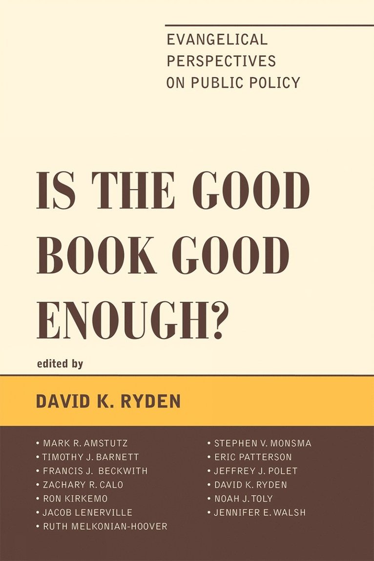 Is the Good Book Good Enough? 1