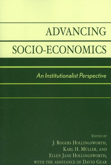 Rogers J. Hollingsworth, Karl H. Müller, Ellen Jane Hollingsworth - Advancing Socio-Economics, Häftad