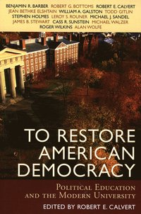 bokomslag To Restore American Democracy