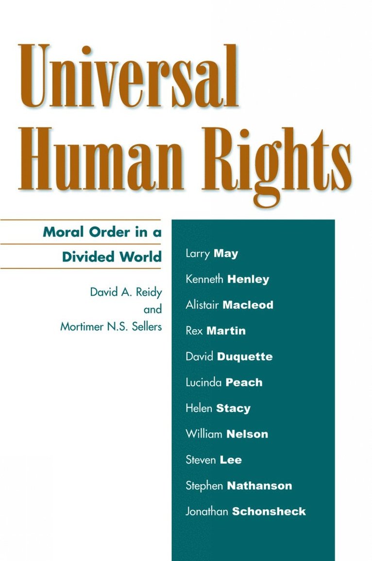 David A. Reidy, Mortimer N. S. Sellers, David a. Reidy - Universal Human Rights, Häftad
