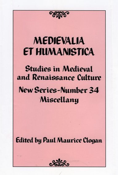 bokomslag Medievalia et Humanistica, No. 34