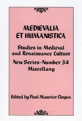 Medievalia et Humanistica, No. 34 1