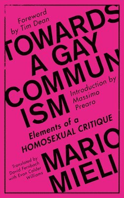 Mario Mieli - Towards a Gay Communism, Inbunden