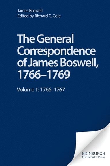 bokomslag General Correspondence of James Boswell, 1766-1769