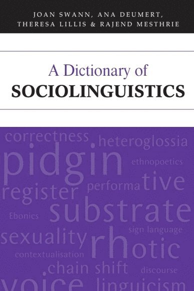 A Dictionary of Sociolinguistics 1