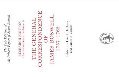 General Correspondence of James Boswell, 1757–1763