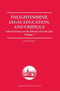 bokomslag Enlightenment, Legal Education, and Critique