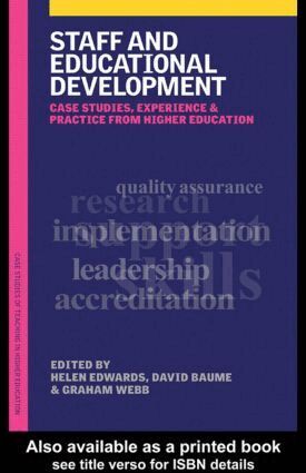David Baume, Helen Edwards, Graham Webb - Staff and Educational Development, Häftad