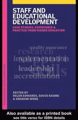 David Baume, Helen Edwards, Graham Webb - Staff and Educational Development, Häftad