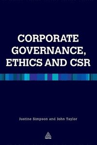 bokomslag Corporate Governance Ethics and CSR