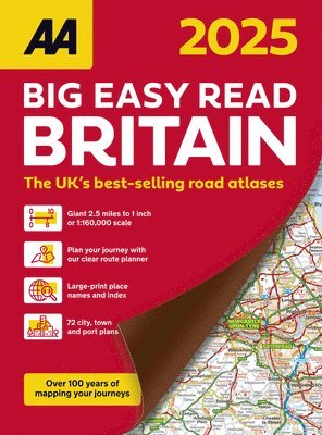 AA Big Easy Read Atlas Britain 2025