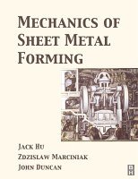 Mechanics of Sheet Metal Forming 1