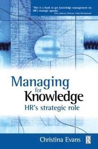 bokomslag Managing for Knowledge