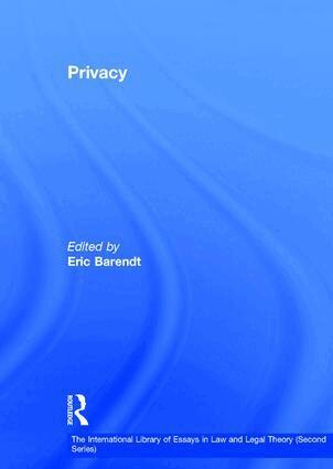 Eric Barendt - Privacy, Inbunden