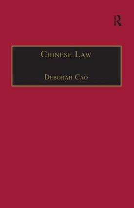 Deborah Cao - Chinese Law, Inbunden