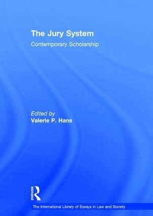 Valerie P. Hans - Jury System, Inbunden