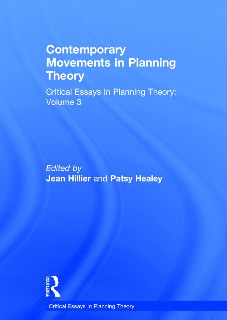 Patsy Healey, Jean Hillier - Contemporary Movements in Planning Theory, Inbunden