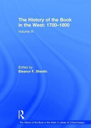 bokomslag History of the Book in the West: 1700-1800