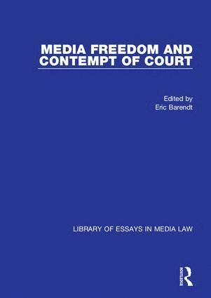 bokomslag Media Freedom and Contempt of Court