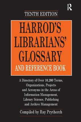 Ray Prytherch - Harrod's Librarians' Glossary and Reference Book, Inbunden
