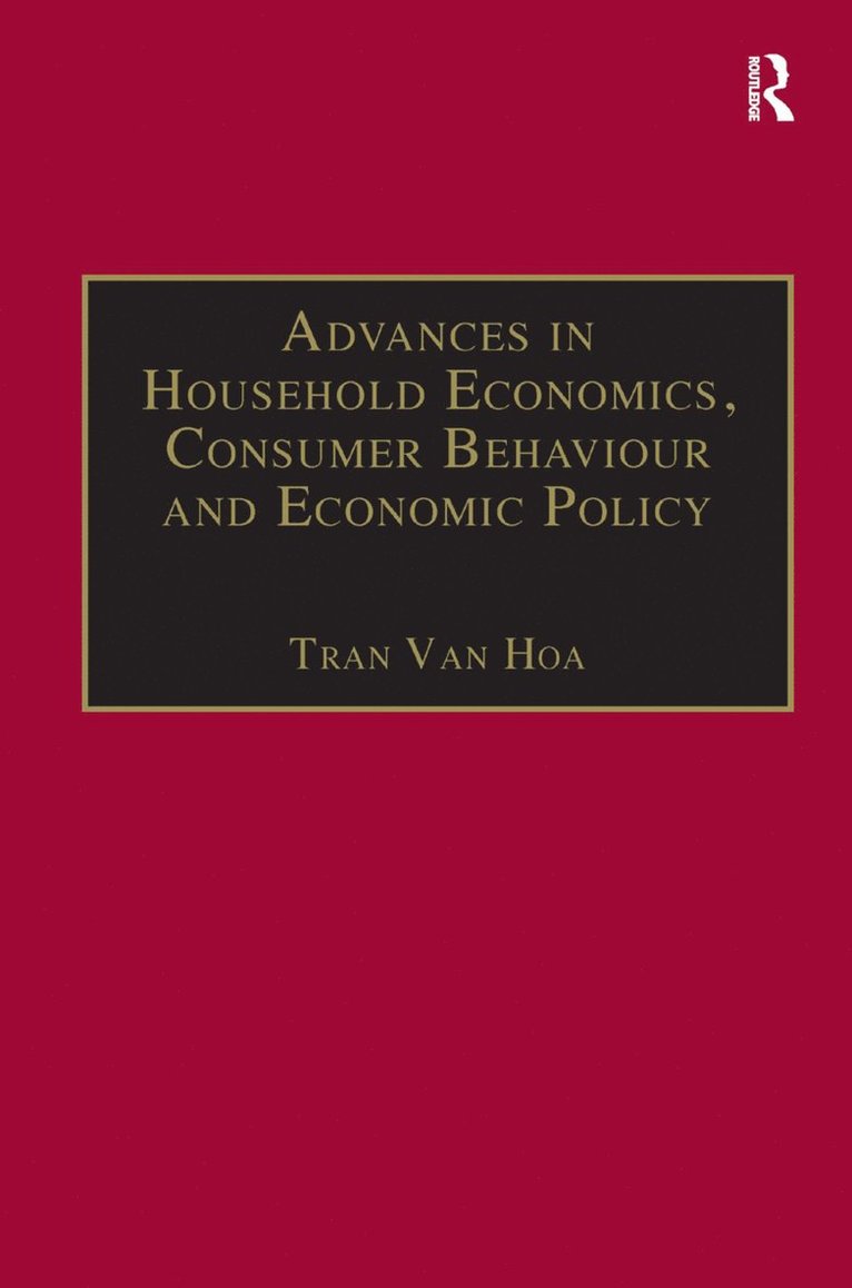 Advances in Household Economics, Consumer Behaviour and Economic Policy 1