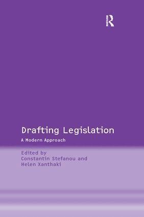 Constantin Stefanou, Helen Xanthaki - Drafting Legislation, Inbunden