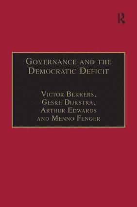 bokomslag Governance and the Democratic Deficit