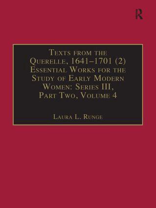 Laura L. Runge - Texts from the Querelle, 1641–1701 (2), Inbunden