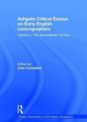 Ashgate Critical Essays on Early English Lexicographers 1