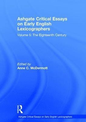 Ashgate Critical Essays on Early English Lexicographers