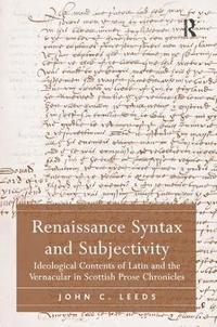 bokomslag Renaissance Syntax and Subjectivity