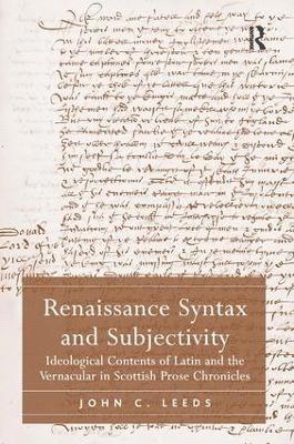 bokomslag Renaissance Syntax and Subjectivity