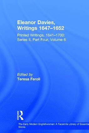 bokomslag Eleanor Davies, Writings 1647?1652