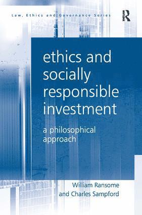 William Ransome, Charles Sampford - Ethics and Socially Responsible Investment, Inbunden