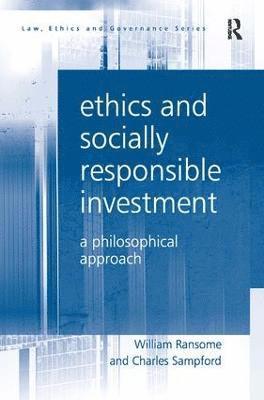 William Ransome, Charles Sampford - Ethics and Socially Responsible Investment, Inbunden