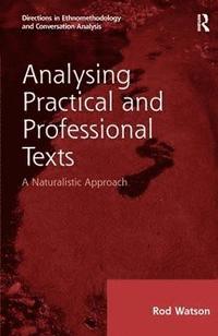 bokomslag Analysing Practical and Professional Texts