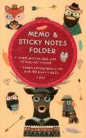 Memo & Sticky Notes Folder: Hipster Animals: Small Folder Containing 7 Sticky Notepads, a Tear-Off Lined Writing Pad, and Gel Pen. 1