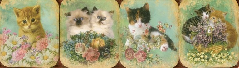 Pocket Note Set of 4 Mini-Pads: Vintage Kittens: A Fabulous Collection of 4 Mini-Pads 1