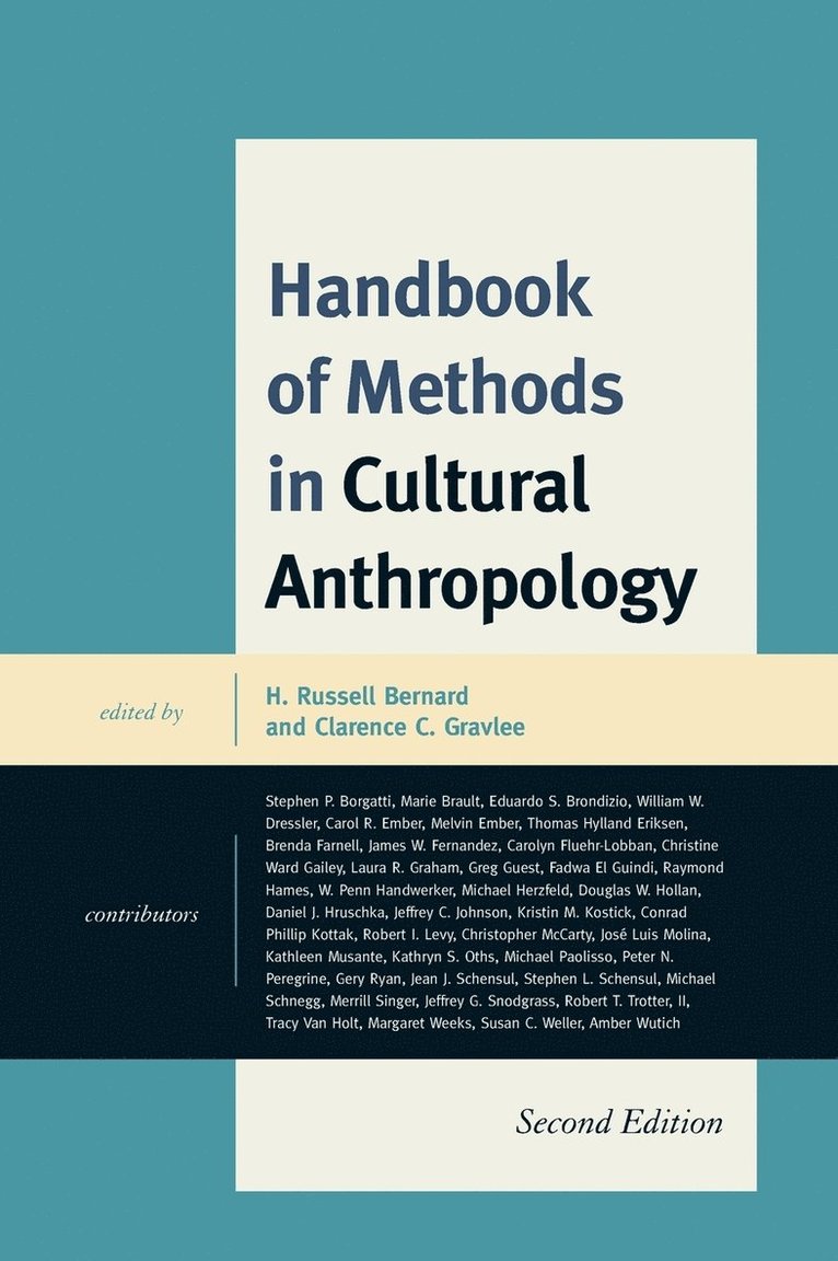 Handbook of Methods in Cultural Anthropology 1