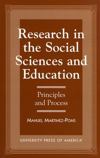 bokomslag Research in the Social Sciences and Education