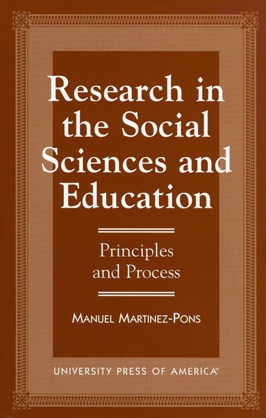 bokomslag Research in the Social Sciences and Education