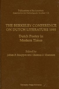 bokomslag The Berkeley Conference on Dutch Literature- 1995