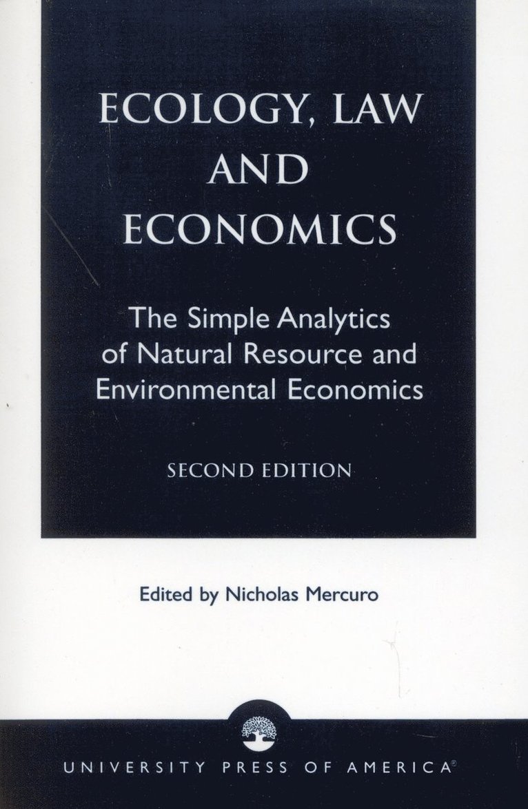 Nicholas Mercuro - Ecology, Law and Economics, Häftad
